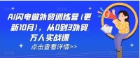 AI闪电做外贸训练营(更新25年3月)，从0到3外贸万人实战课